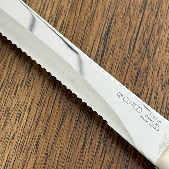 CUTCO 1723 Carver Knife Pearl White 9 In DD Edge Blade Carving Handle Sharpened - Picture 13 of 14